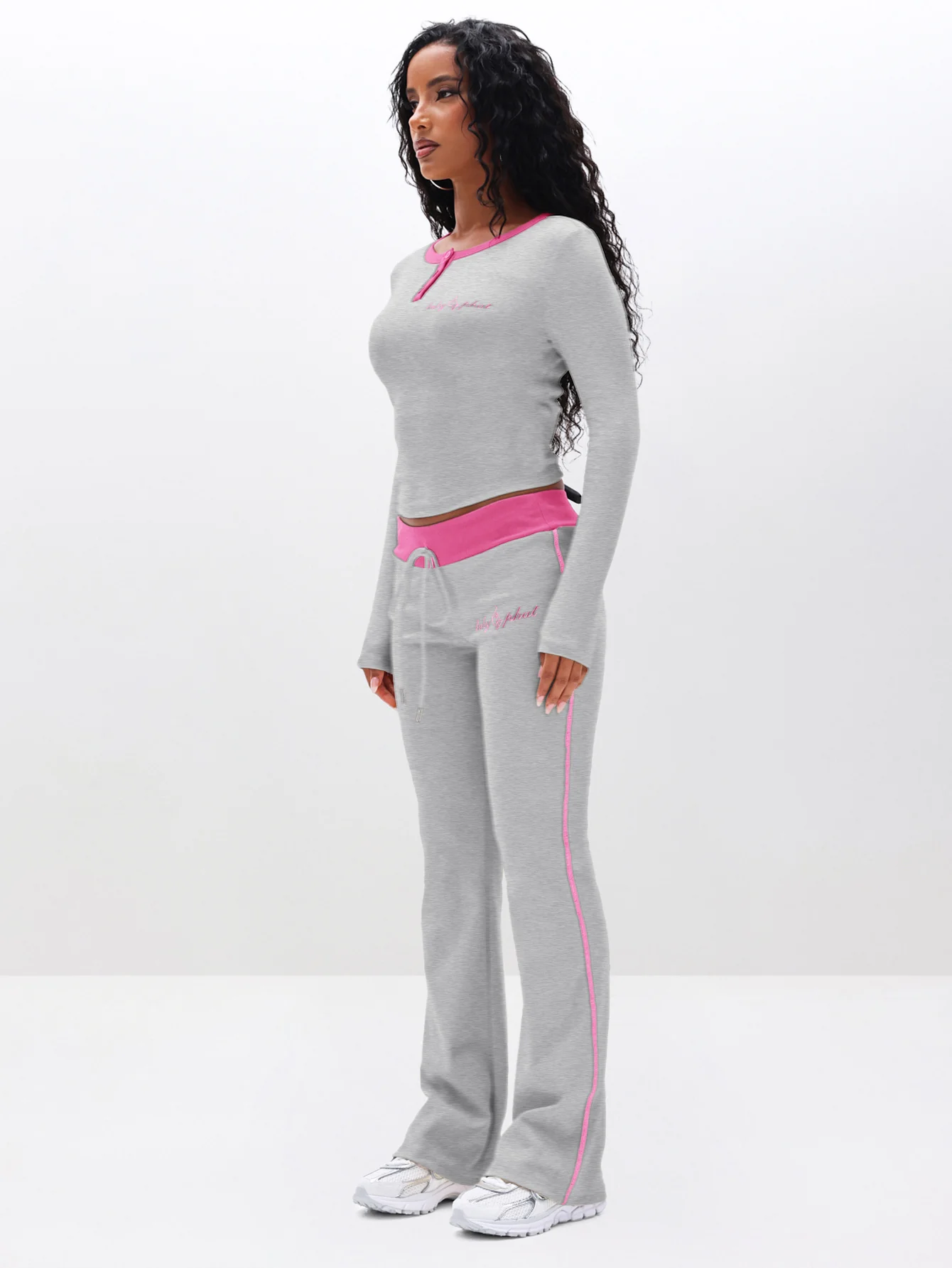 Contrast Trim Henley Top - Image 7