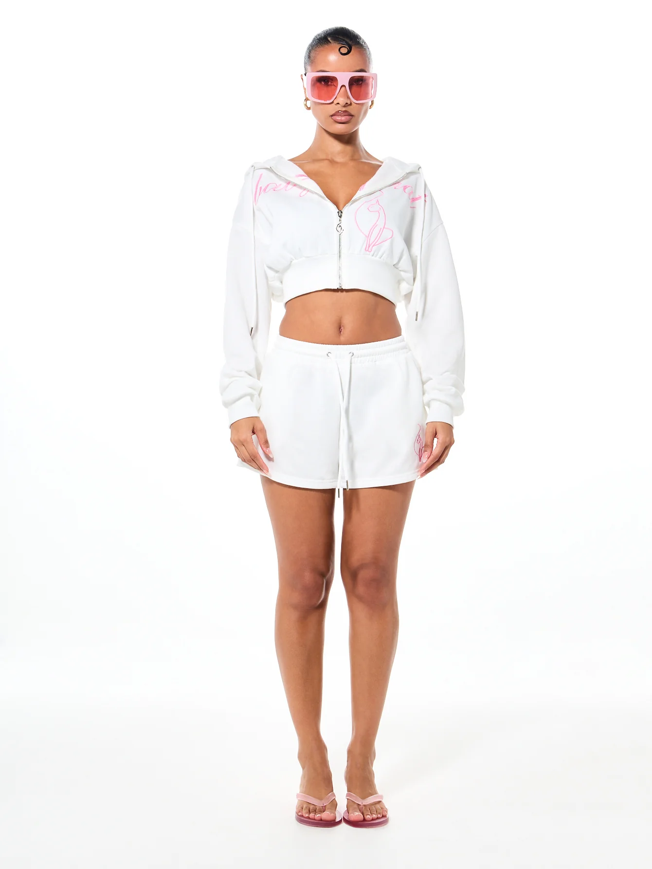 Cropped Zip Up Hoodie - Image 3