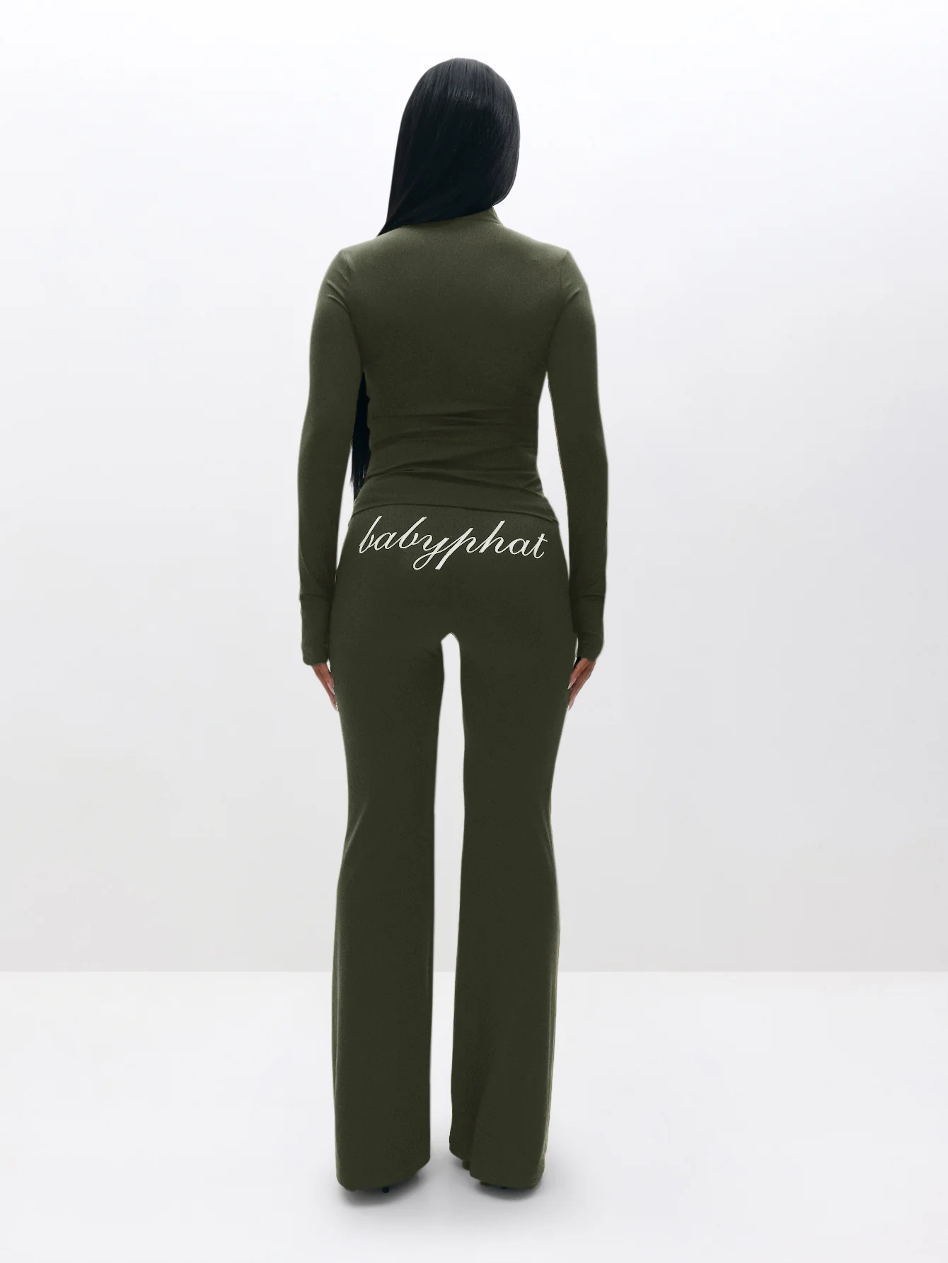 Long Sleeve High Neck Zip Up Top - Image 7