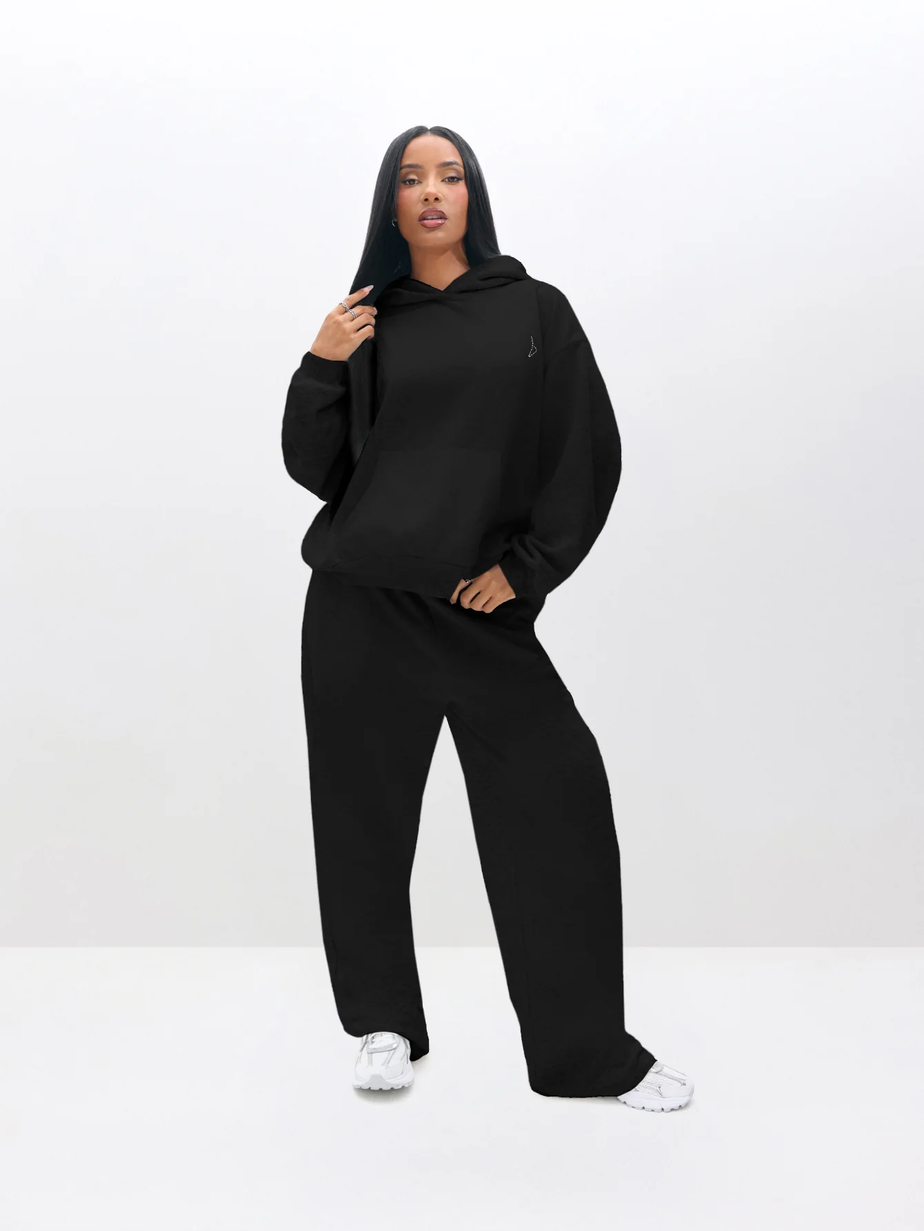 Oversized Hoodie With Rhinestones - Image 4