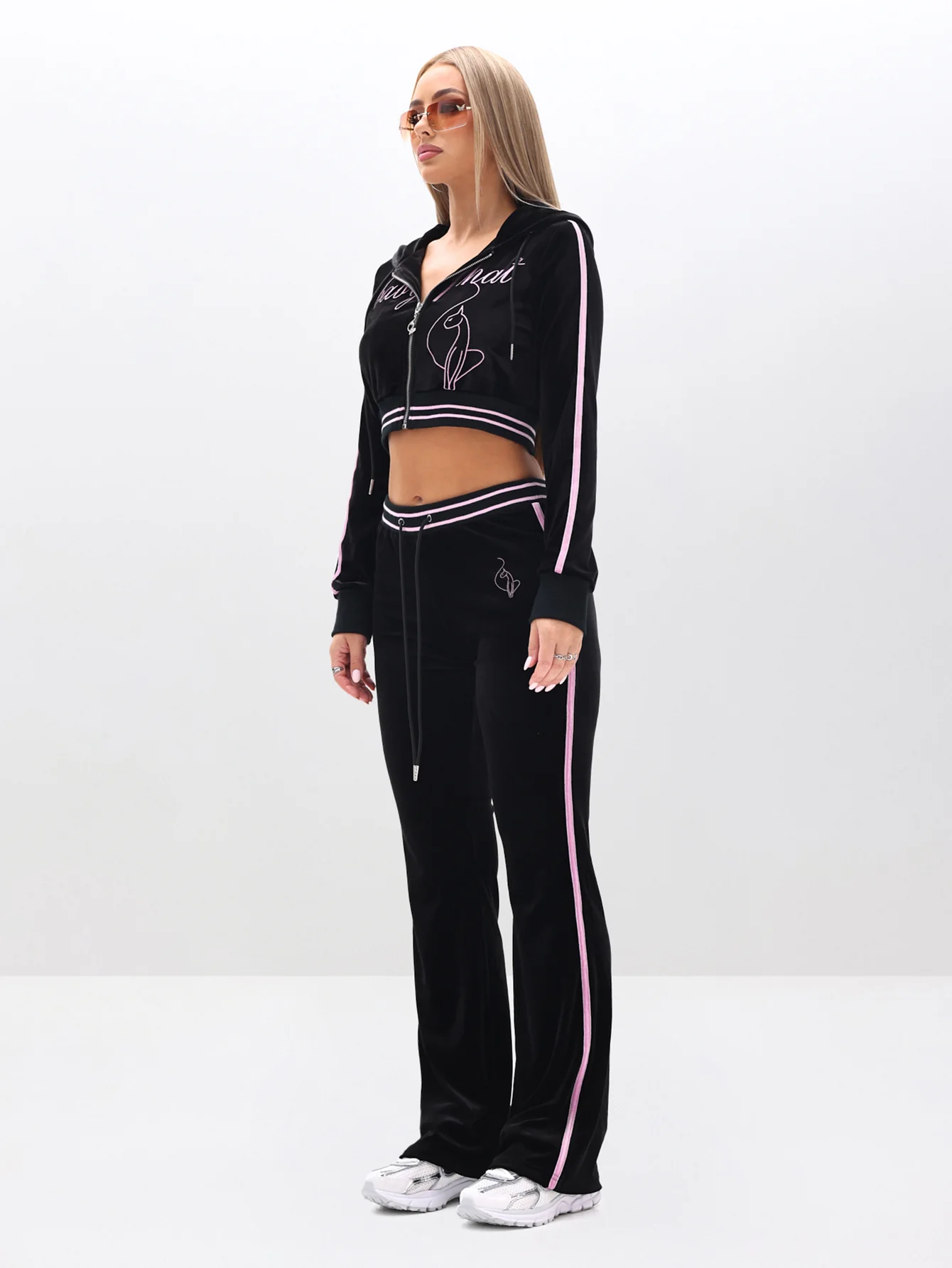 Slim Fit Velour Bootcut Pant - Image 2