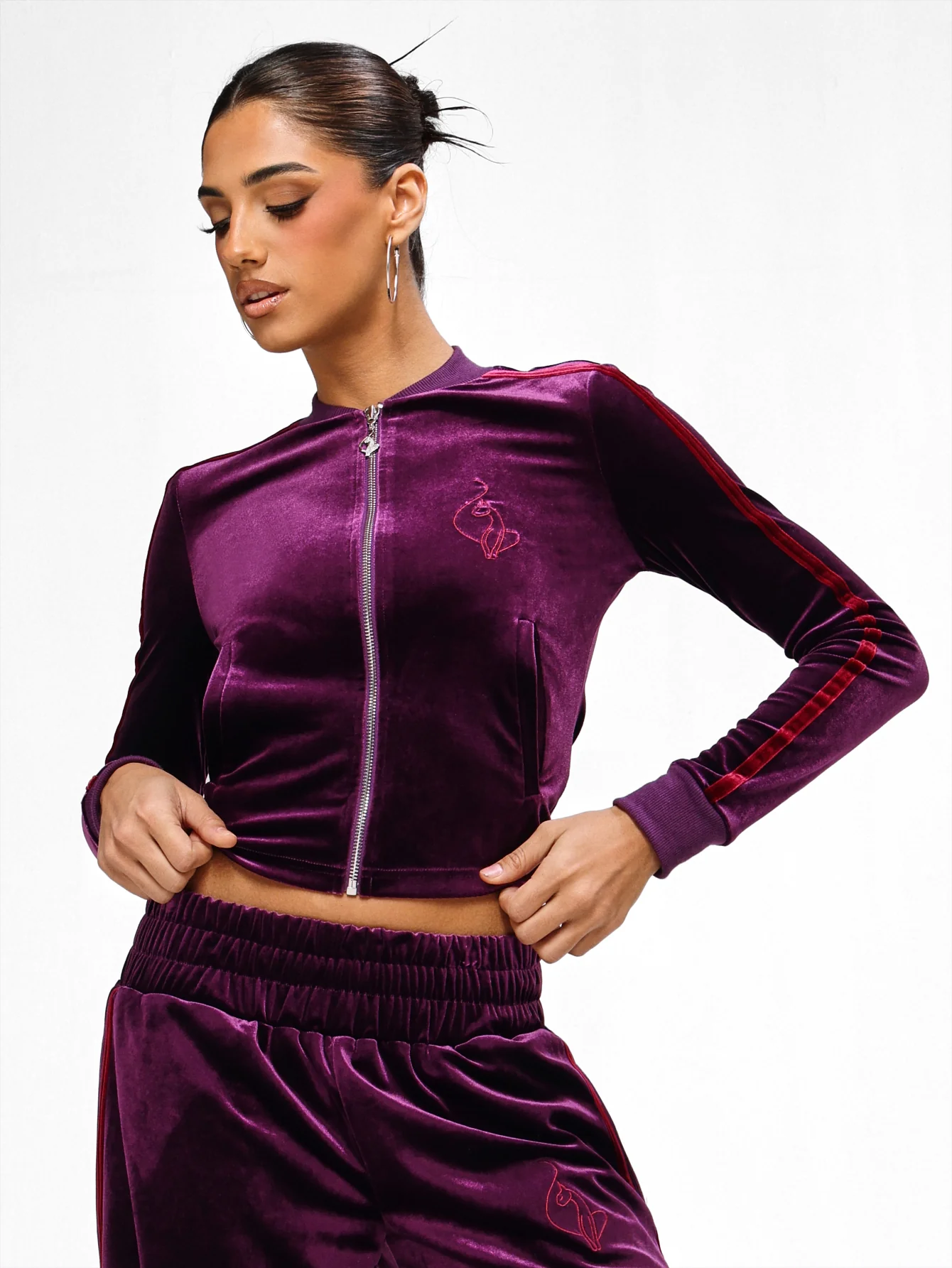 Velour Track Jacket